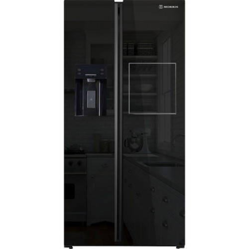 ΨΥΓ.ΝΤΟΥΛ MORRIS B74558ESN BLACK GLASS E 180x90x70 556Lt ICE MAKER